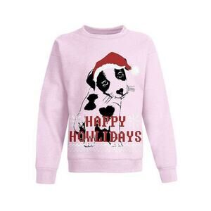 Hanes Puppy Dog Happy Howliday Sparkle Long Sleeve Sweatshirt Top Size XS 4/5